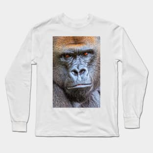 Western Lowland Gorilla Close Up Long Sleeve T-Shirt